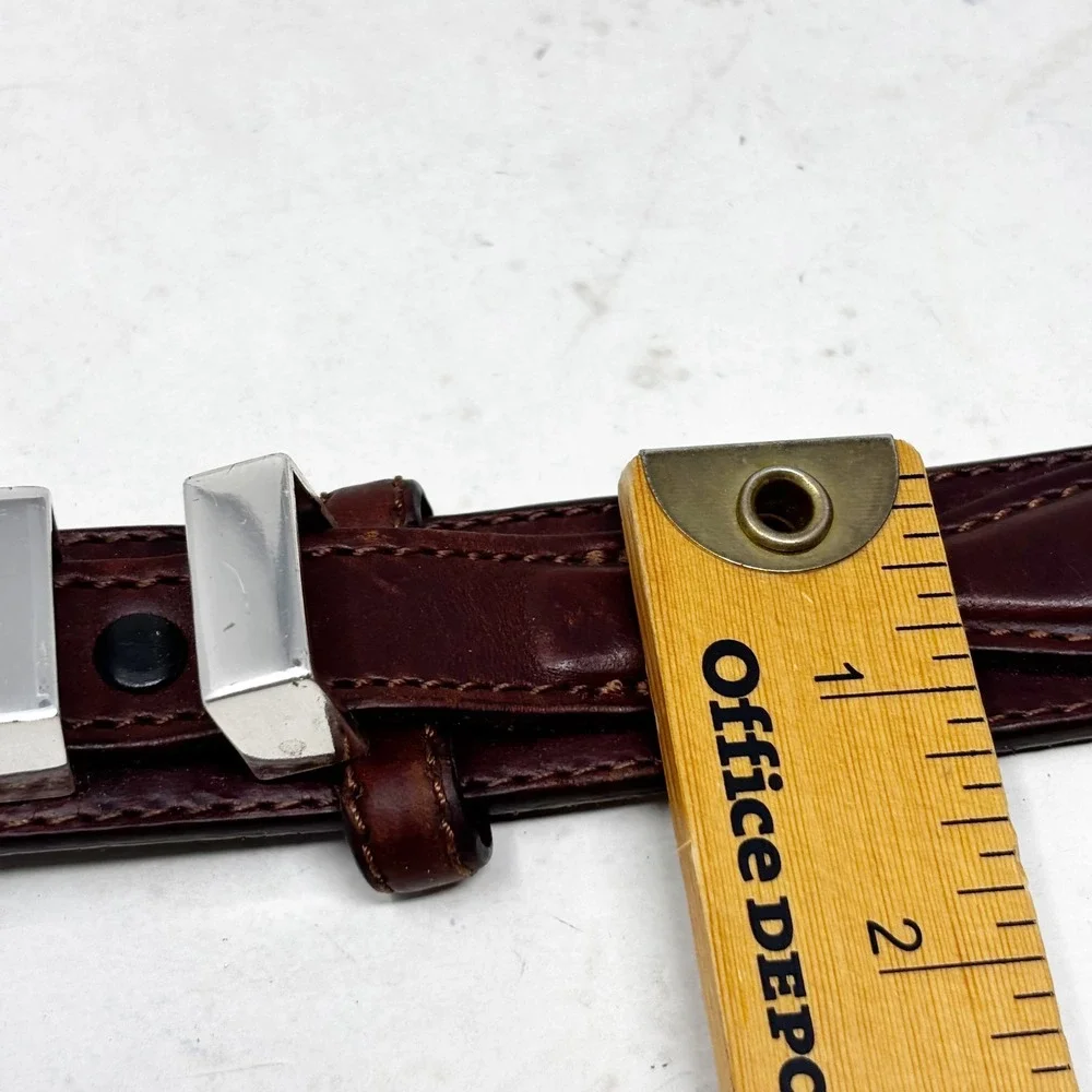 1997 Tony Lama Horsehair Braided Western Leather Ranger Belt Size 40 Silver Tone